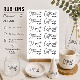Rub On Sticker Osternest to go