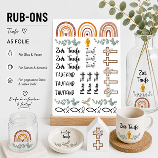 Rub On Sticker Taufe