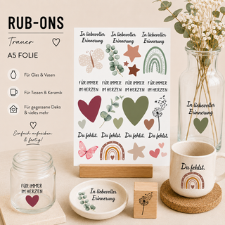 Rub On Sticker Trauer