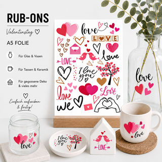 Rub On Sticker Valentinstag 1