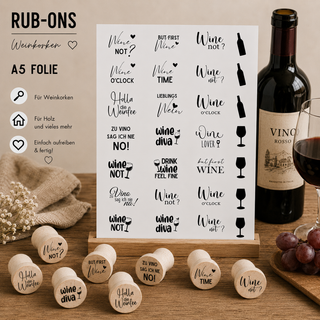 Rub On Sticker Flaschenkorken 2/ Weinkorken