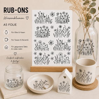 Rub On Sticker Wiesenblumen
