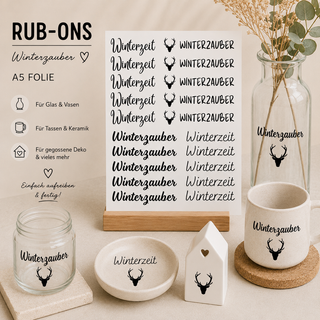 Rub On Sticker Winterzauber