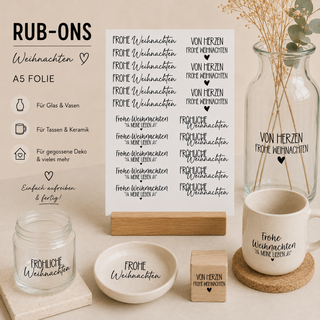 Rub On Sticker Frohe Weihnachten