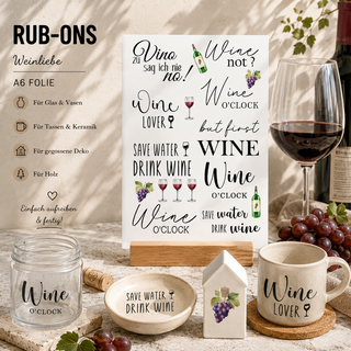 Rub On Sticker Wein