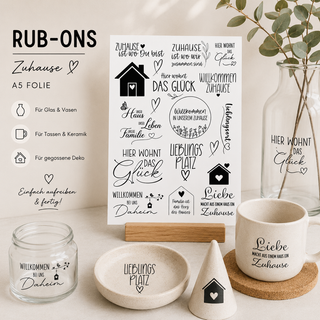 Rub On Sticker Zuhause