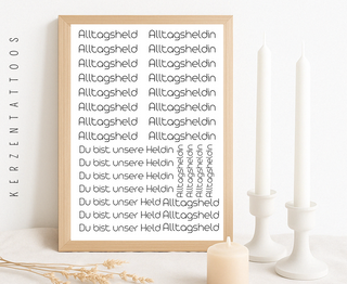 Wasserschiebefolie Alltagsheld/in