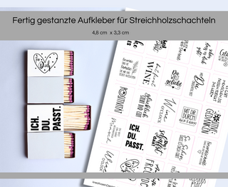 Sticker für Streichholzschachteln Freundschaft 1