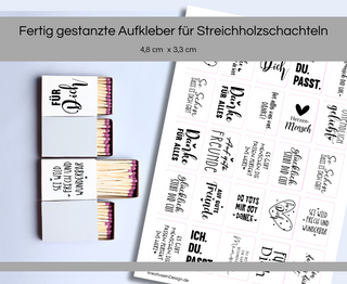 Sticker für Streichholzschachteln Freundschaft 2