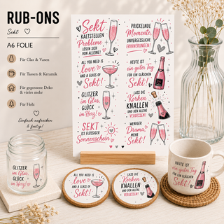 Rub On Sticker Sekt A6