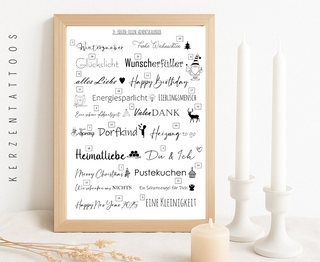 Wasserschiebefolie Adventskalender 24 Folien