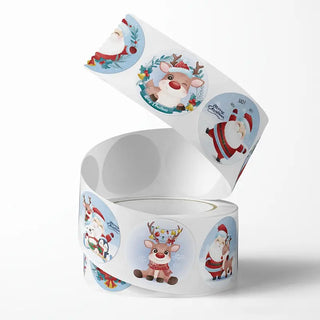 Sticker rund Winter Schnee