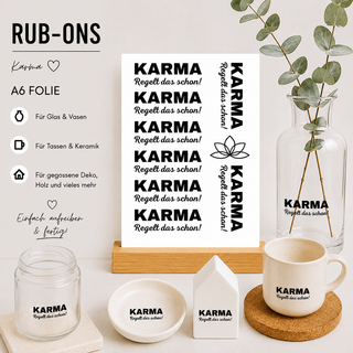 Rub On Sticker Karma