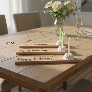 Rub On Sticker Happy Birthday weiß