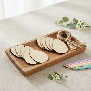 Holzeier zum Basteln – 20er-Set